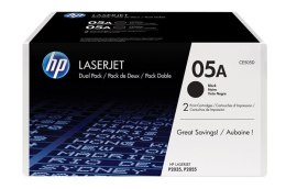 Oryginalny Toner Czarny HP LaserJet P2035, P2055 (05A CE505D, CE505AC) (DWUPAK)