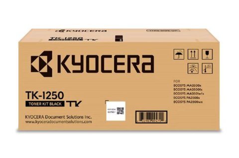 Oryginalny Toner Czarny Kyocera ECOSYS MA3500x (TK-1250, TK1250, 1T0C3H0NL0)