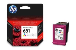Oryginalny Tusz Trójkolorowy HP 651 (C2P11AE)