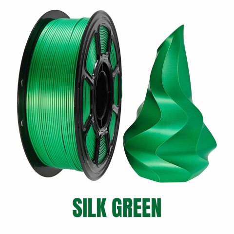 Filament NR-075 / PLA+ SILK GREEN 1,75mm (1KG)